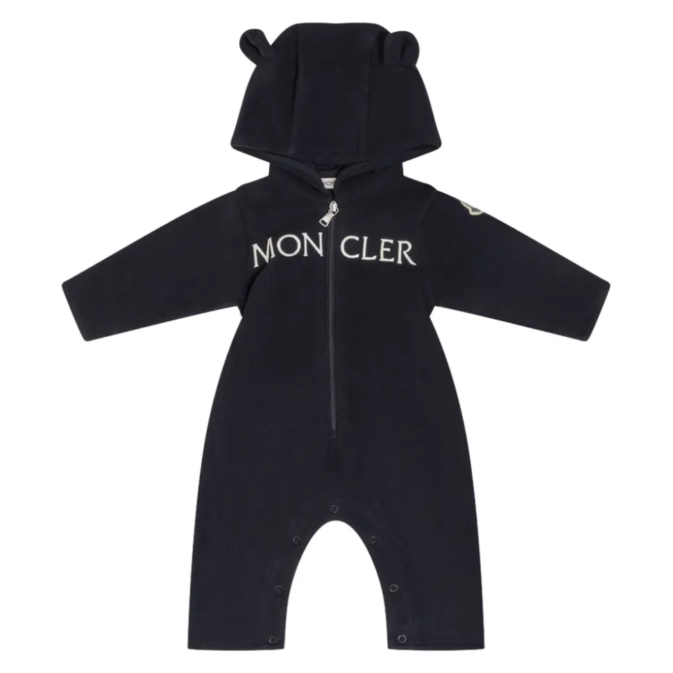Fleece-onesie med hette