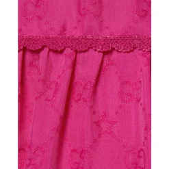 Fuksia Stjernebrodert Kjole