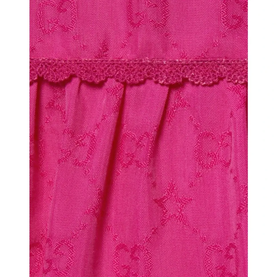 Fuksia Stjernebrodert Kjole