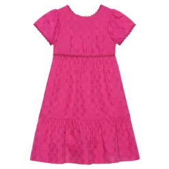 Fuksia Stjernebrodert Kjole