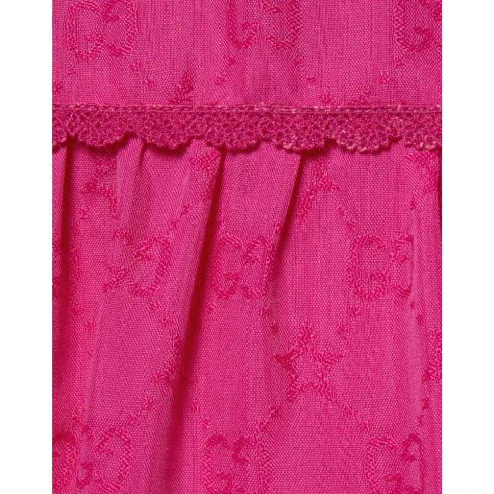 Fuksia Stjernebrodert Kjole