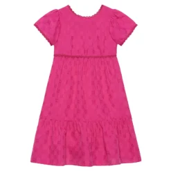 Fuksia Stjernebrodert Kjole