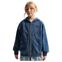 Full-Zip Hooded Denim Jacket