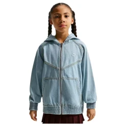 Full-Zip Hooded Denim Jacket