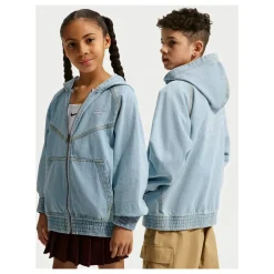 Full-Zip Hooded Denim Jacket