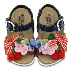 Glitter Sandal med Applikasjoner