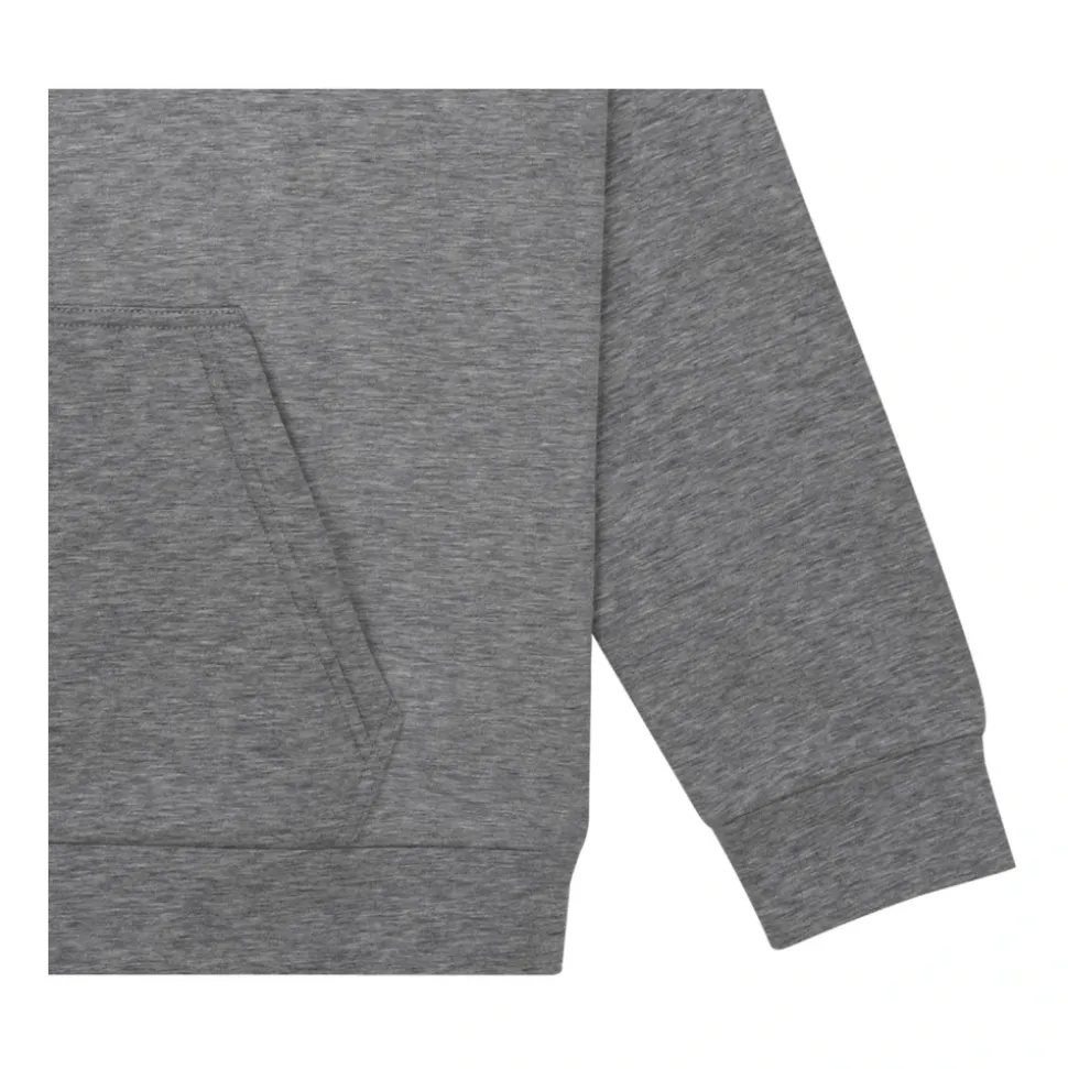Grå Logo Print Hoodie