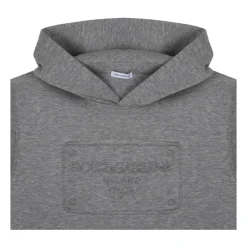 Grå Logo Print Hoodie