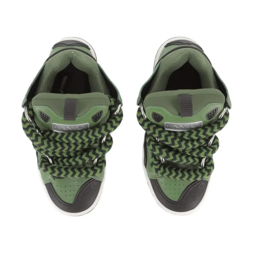 Grønne Sneakers med Snøring