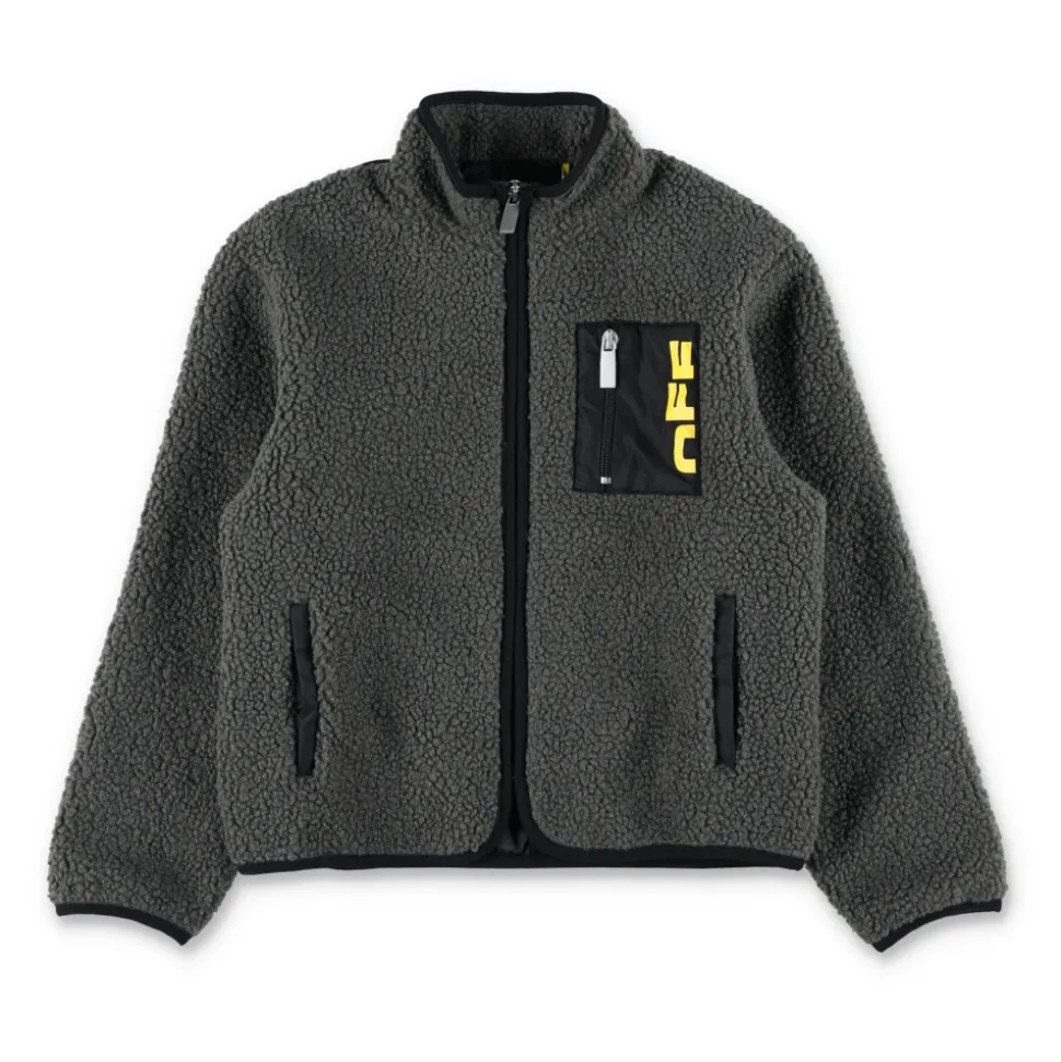 Grå Teddy Glidelås Jakke AW25