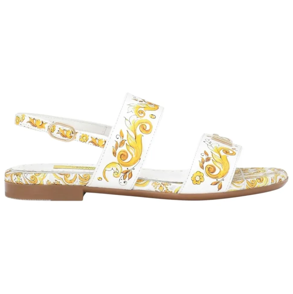 Gule Maiolica Lærpike Sandaler