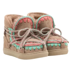 Håndlagde Beige Barn Eskimo Sko
