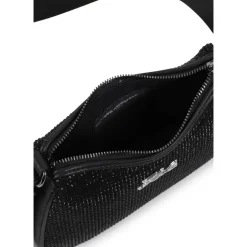 Håndveske i stoff dekket med rhinestones