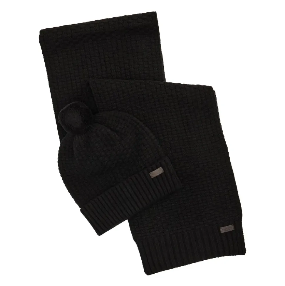 Honeycomb Knit Beanie & Scarf Set