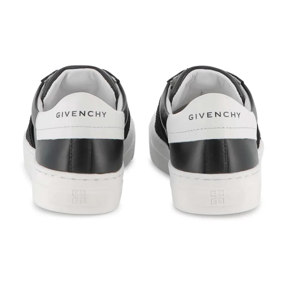 Hvite Barnesko Sneakers Skinn Stoff