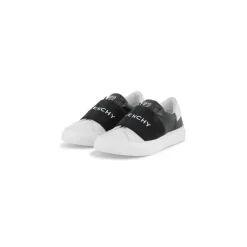 Hvite Barnesko Sneakers Skinn Stoff