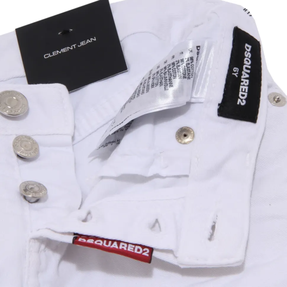 Hvite bomull 'CLEMENT' jeans med slim fit