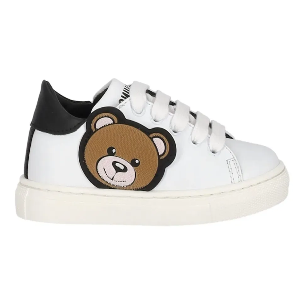 Hvite lave sneakers