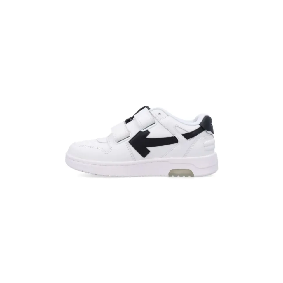 Hvite Lær Sneakers med Touch-Stropp