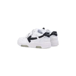 Hvite Lær Sneakers med Touch-Stropp