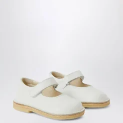 Hvite runde tå ballerina flate sko
