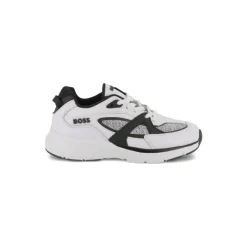 Hvite Sneakers Mesh Paneler Gummisåle
