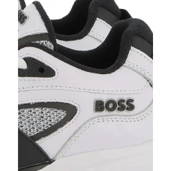 Hvite Sneakers Mesh Paneler Gummisåle