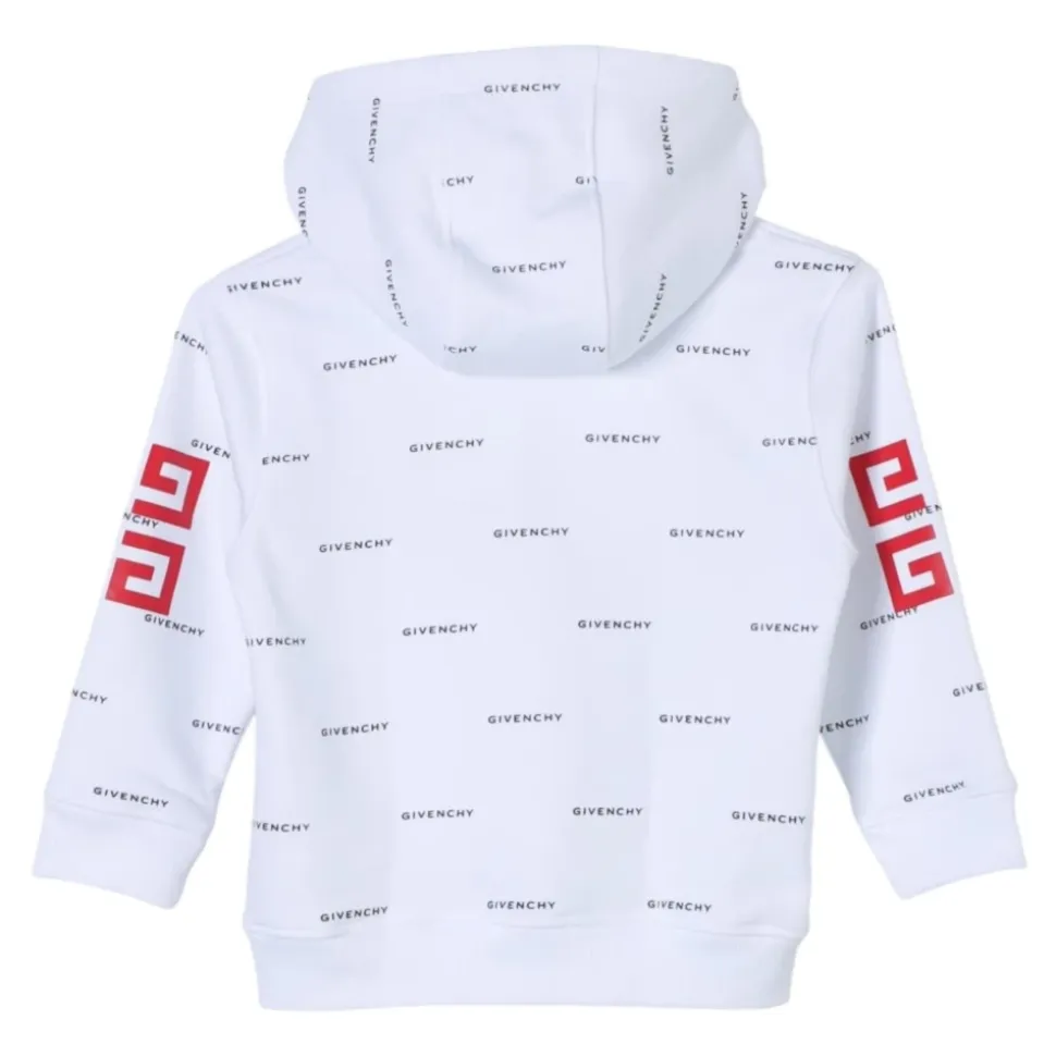 Hvit Gutt Sweatshirt Stilig Sertifisert Produkt