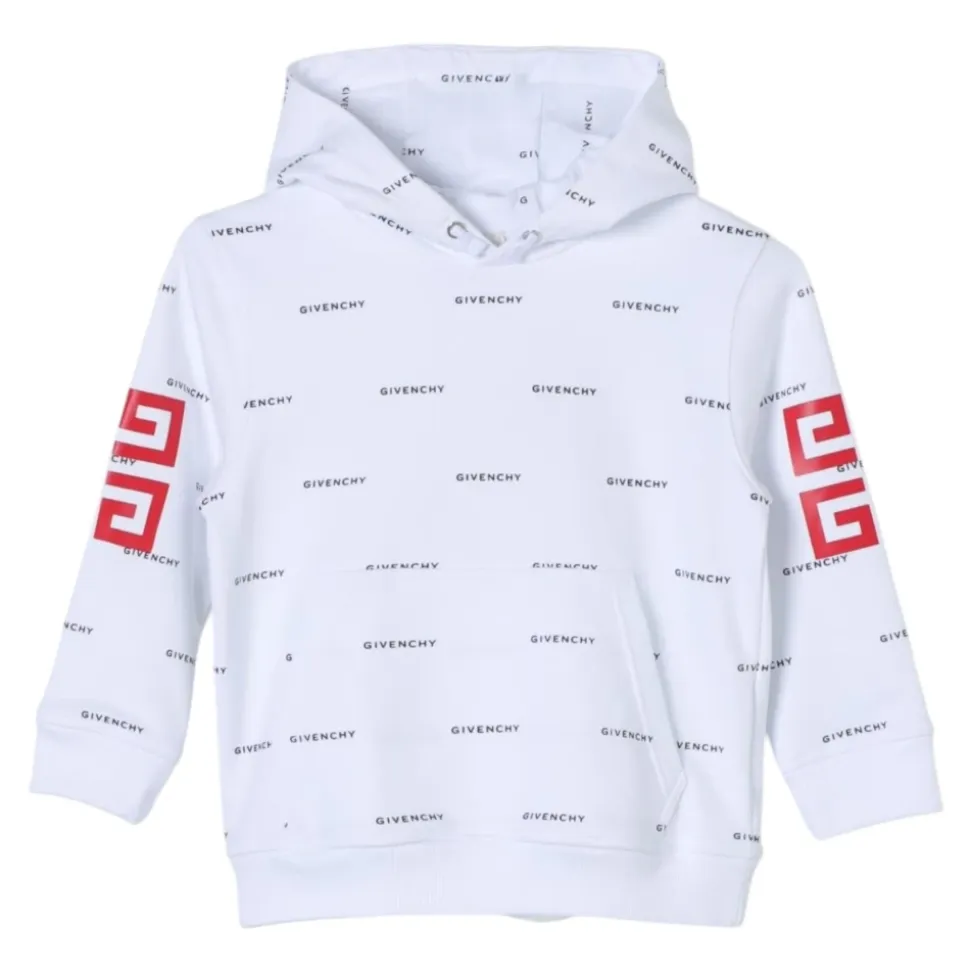 Hvit Gutt Sweatshirt Stilig Sertifisert Produkt