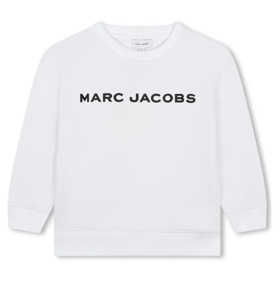 Hvit Logo Crew Neck Genser