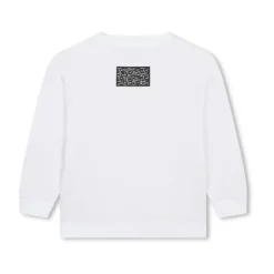 Hvit Logo Crew Neck Genser