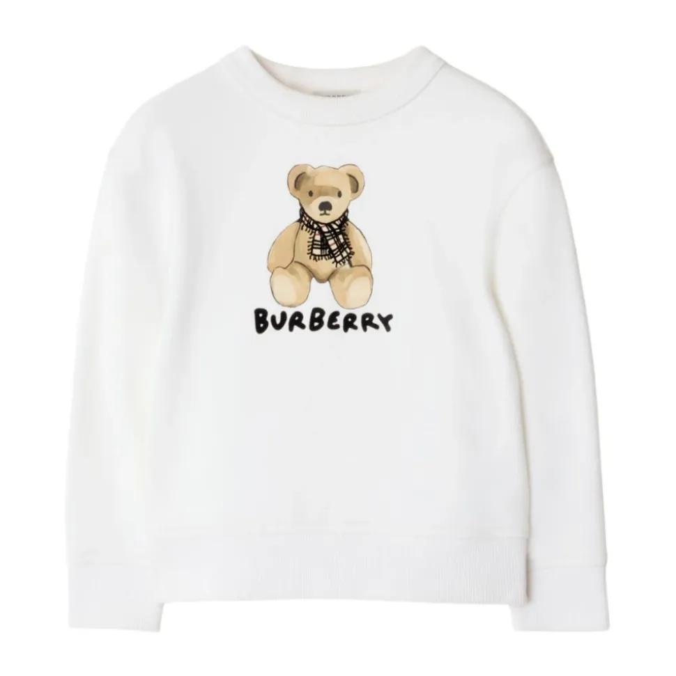 Hvit Logo Print Crew Neck T-skjorte