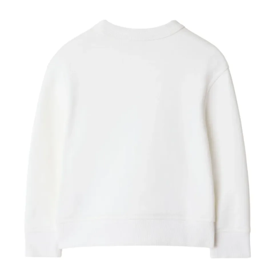 Hvit Logo Print Crew Neck T-skjorte