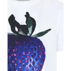 Hvit T-skjorte med Front Print