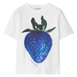 Hvit T-skjorte med Front Print