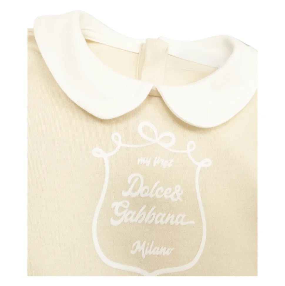 Ivory & Beige Logo Babygrow Gavesett