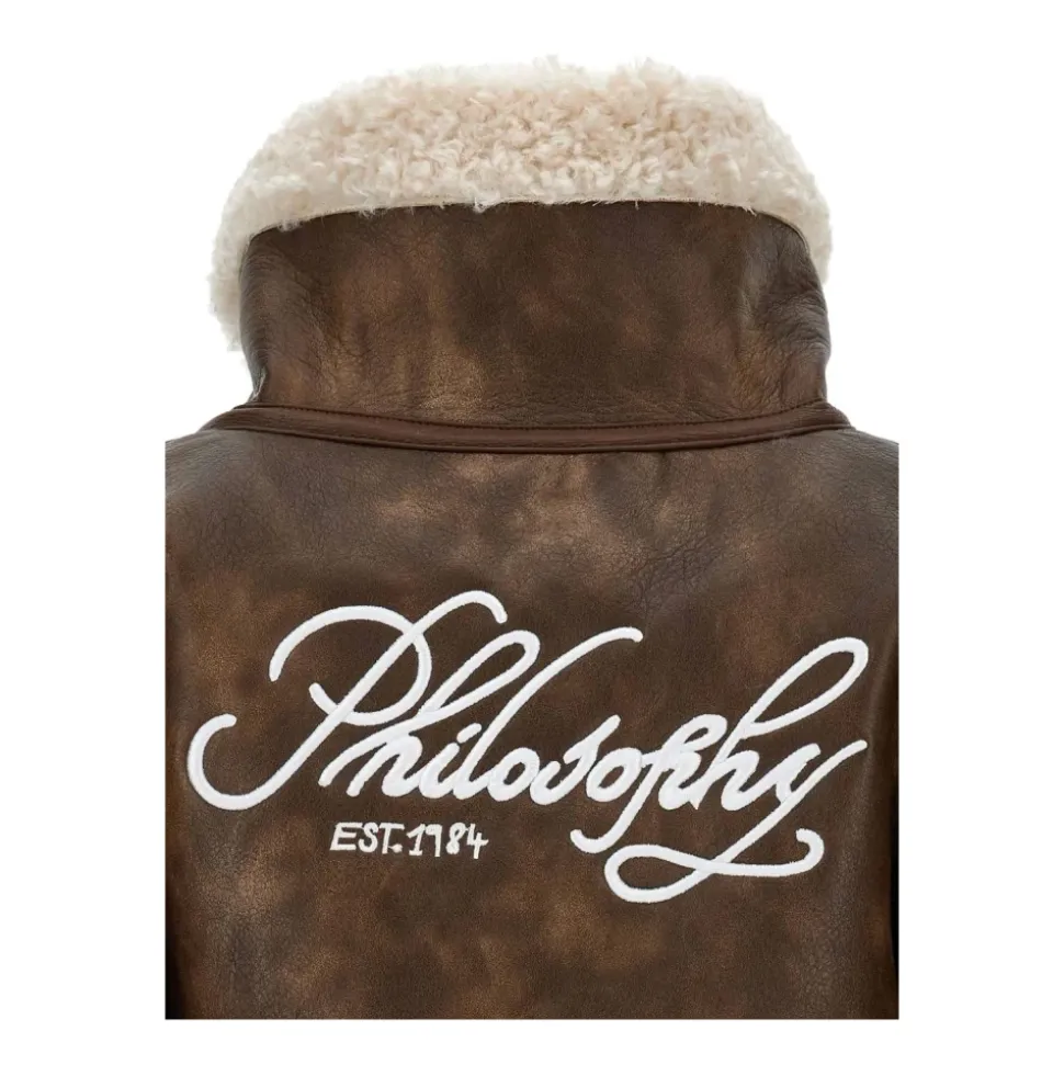 Jakke med shearling-detaljer