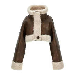 Jakke med shearling-detaljer
