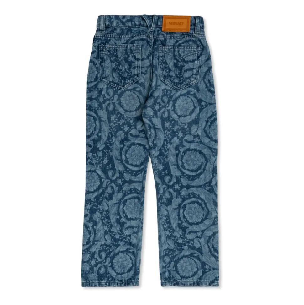 Jeans med barocco-mønster