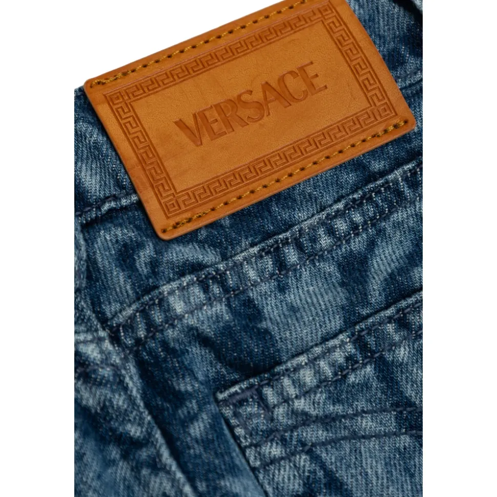 Jeans med barocco-mønster
