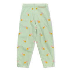 Jeans med brodert mønster