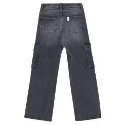 Jeans med fem lommer, elastisk og lang
