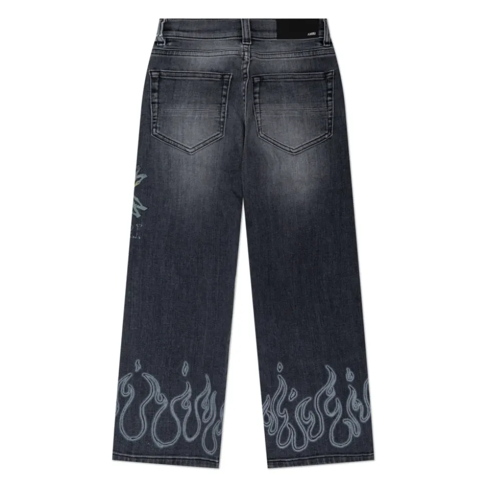 Jeans med trykk