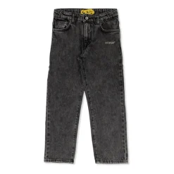Jeans med trykt logo