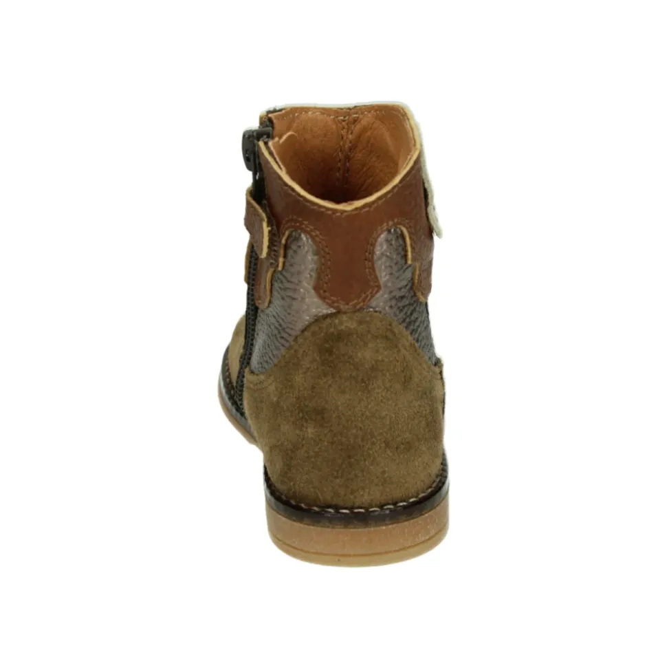 Jenter Korte Støvler Taupe Skinn Nubuck