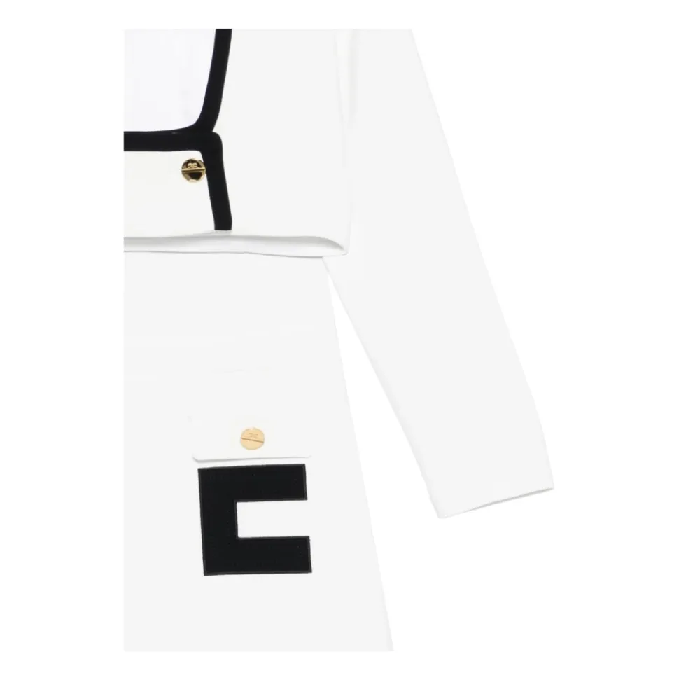 Jerseykjole med juvelknapper