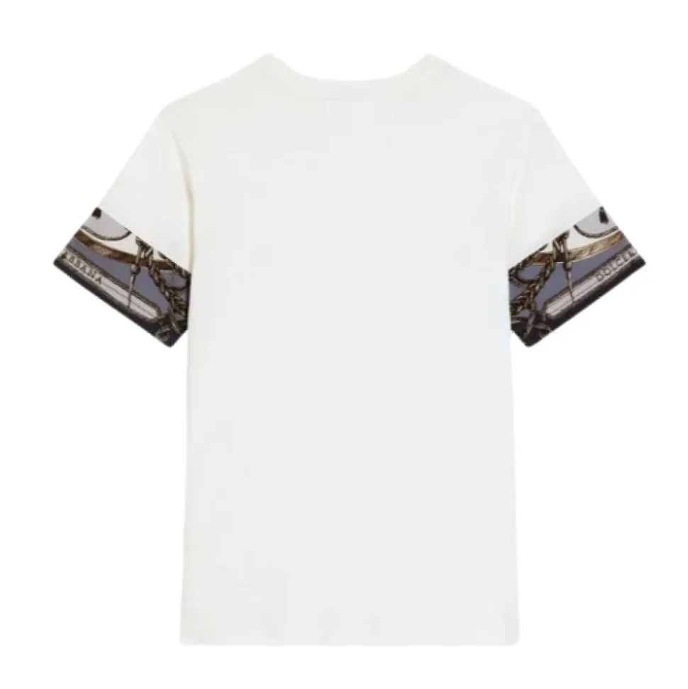 Jersey T-skjorte med cargoprint-detaljer