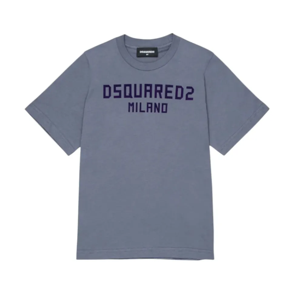 Jersey T-skjorte med flokket logo