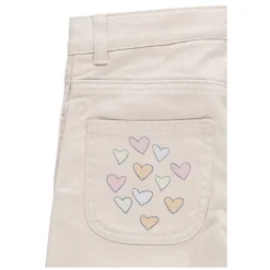 Junior Beige Bomullsbukser med Print