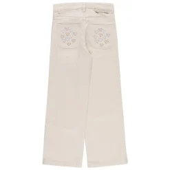 Junior Beige Bomullsbukser med Print